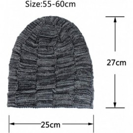 Skullies & Beanies Women Mens Winter Beanie Cabled Checker Pattern Knit Hat Strap Cap - Dark Red - CD18H2CU93I $9.86