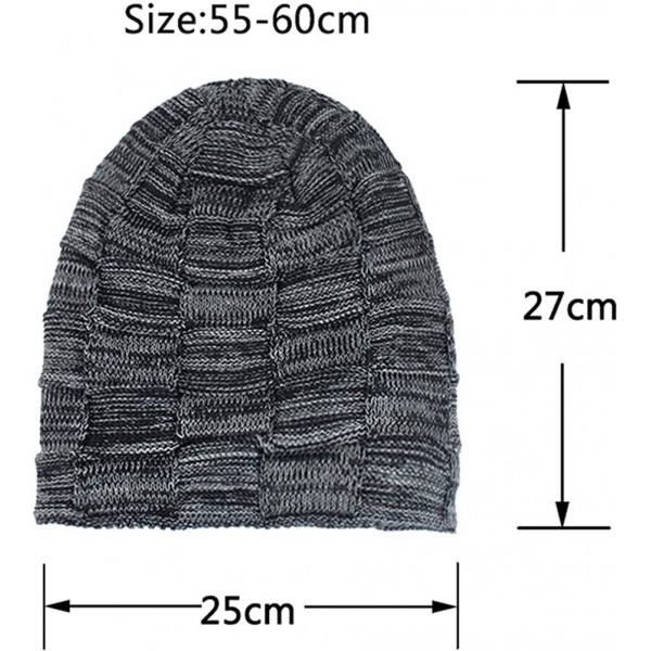 Women Mens Winter Beanie Cabled Checker Pattern Knit Hat Strap Cap ...