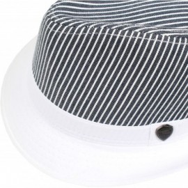 Fedoras 100% Cotton Fedora Hat- Spring/Summer British Style Unisex Trilby Fedora - White - C918DTHSIAG $11.30