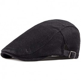 Newsboy Caps Bigface Up Men's Summer Breathable Mesh Hat Cabbie hat Hunting Hat Gatsby Newsboy Ivy Cap - A-black - CJ18UGISE4...