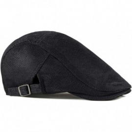 Newsboy Caps Bigface Up Men's Summer Breathable Mesh Hat Cabbie hat Hunting Hat Gatsby Newsboy Ivy Cap - A-black - CJ18UGISE4...