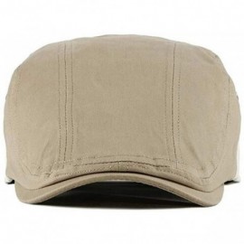 Newsboy Caps 2 Pack Men's Cotton Flat Cap Ivy Gatsby Newsboy Hat - B - CA1822GAHIN $13.04