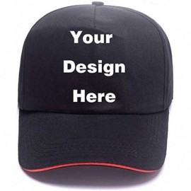 Baseball Caps Custom 100% Cotton Ball Hat Vintage Baseball Cap Classic Unisex Cowboy Hat Adjustable - C-black Red - CI18UYESL...