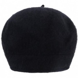 Bucket Hats Women's 100% Wool Cloche Hat Bucket Floral Winter Vintage Beret Beanie Hat - Black - CE186AQ7OOW $12.91