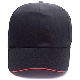 Baseball Caps Custom 100% Cotton Ball Hat Vintage Baseball Cap Classic Unisex Cowboy Hat Adjustable - C-black Red - CI18UYESL...