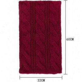 Skullies & Beanies Knit Infinity Scarf Beanie Hat Set Women Winter Circle Loop Scarfs Scarves - Burgundy - CB1868LNUT6 $9.82