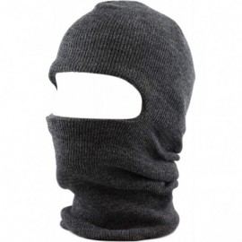 Skullies & Beanies Made in USA Unisex Thick and Long Face Ski Mask Winter Beanie - Charcoal - C412N8Q12VB $10.22