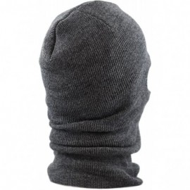 Skullies & Beanies Made in USA Unisex Thick and Long Face Ski Mask Winter Beanie - Charcoal - C412N8Q12VB $10.22
