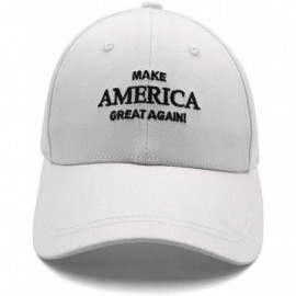 Baseball Caps Ponytail High Buns Ponycaps Baseball Adjustable - Maga White - CM18R3O8UUA $12.61