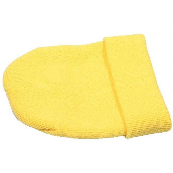 Fedoras Women Men Knit Slouch Beanie Hat Winter Snowflake Plain Cap Yellow - C511JXSHBZT $7.49