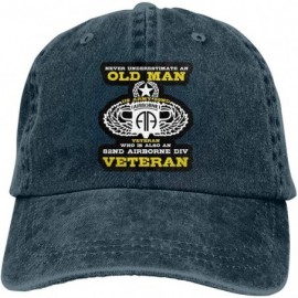 Baseball Caps 82Nd Airborne Division Veteran Vintage Adjustable Denim Hat Baseball Caps for Man and Woman - Navy - CP18W58O0Y...