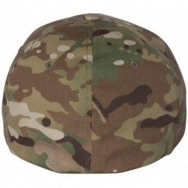 Baseball Caps Silver Wooly Combed Stretchable Fitted Cap Kappe Baseballcap Basecap - Multicam Green - CJ18HZUYQR5 $25.54