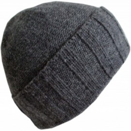 Skullies & Beanies Luxurious Cashmere Classic Unisex Beanie CSH-N804 - Charcoal - CN129GGO9AB $44.00