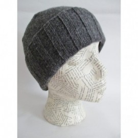 Skullies & Beanies Luxurious Cashmere Classic Unisex Beanie CSH-N804 - Charcoal - CN129GGO9AB $44.00