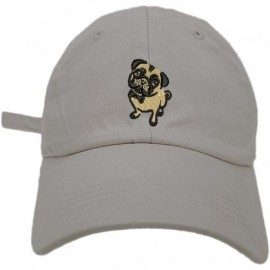 Baseball Caps Pug Style Dad Hat Washed Cotton Polo Baseball Cap - Lt.grey - CI188OI62L4 $37.99