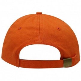 Baseball Caps Eyes Small Embroidery Cotton Baseball Cap - Orange - C612HVFX8LB $10.86