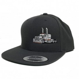 Baseball Caps Trucker Truck Hat Big Rig Cap Flat Bill Snapback - Grey/White - CP188I60IYA $49.22