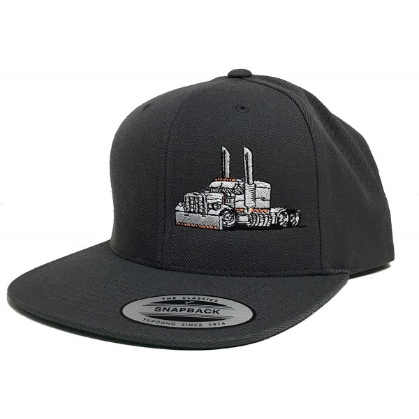 Baseball Caps Trucker Truck Hat Big Rig Cap Flat Bill Snapback - Grey/White - CP188I60IYA $32.59