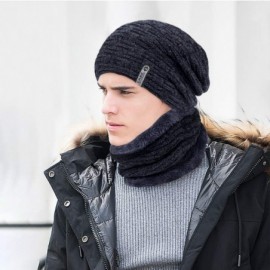 Skullies & Beanies 2 PCS Winter Slouchy Beanie Hat Scarf Set- Fleece Lined Thick Warm Soft Skull Cap & Neck Warmer for Men Wo...