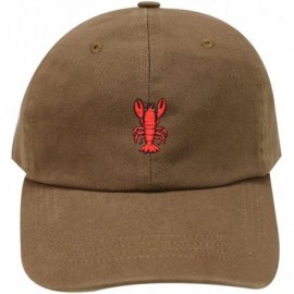 Baseball Caps Lopster Cotton Baseball Dad Cap - Brown - C417YS3X9KI $15.93