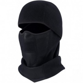 Balaclavas Balaclava Full Face Ski Mask Tactical Balaclava Hood Winter Hats Gear - Heavyweight Fleece-black - CK1935OLKIZ $14.02
