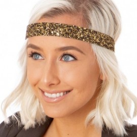 Headbands Women's Adjustable No Slip Cute Fashion Headbands Bling Glitter Hairband Packs - Neutral Wide Bling Glitter 6pk - C...