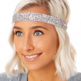 Headbands Women's Adjustable No Slip Cute Fashion Headbands Bling Glitter Hairband Packs - Neutral Wide Bling Glitter 6pk - C...