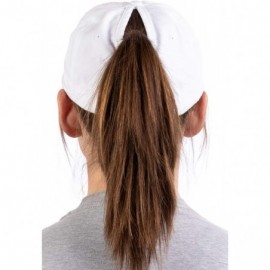 Baseball Caps Momlife - Ponytail Dad Hat Funny Cute Mom Life Mommy Mother Pony Tail Low Cap - White - CX18OAYNCKL $17.36