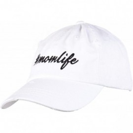 Baseball Caps Momlife - Ponytail Dad Hat Funny Cute Mom Life Mommy Mother Pony Tail Low Cap - White - CX18OAYNCKL $17.36