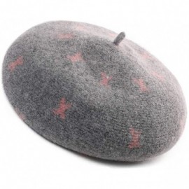 Berets Womens Wool French Beret Winter Fall Artist Hat Cap Elegant Ladies 55-60cm - Grey_99218 - CQ18IIEIH93 $13.02