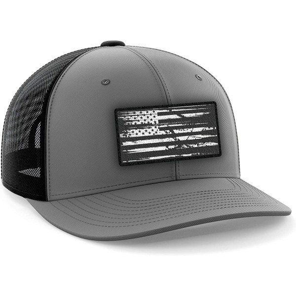 Baseball Caps American Flag Snapback Hat Heather Gray White Flag - CT195XZNA50 $25.27