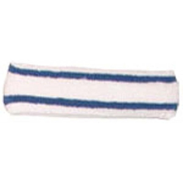 Headbands Striped Headband - White/Royal - C511175D6L9 $12.57