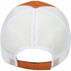 Baseball Caps Garment Washed Meshback Cap - Bt Orange/White - CK114XY4PYX $14.83