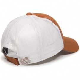 Baseball Caps Garment Washed Meshback Cap - Bt Orange/White - CK114XY4PYX $14.83