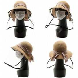 Sun Hats Packable Womens Straw Cloche Derby Fedora Summer Wide Brim Sun Hat Floppy Beach 55-60cm - 00751coffee - CP199I0SM3H ...