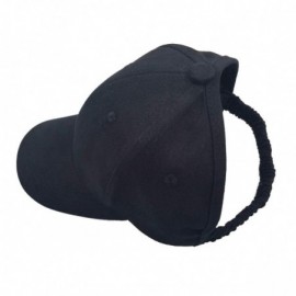 Baseball Caps Ponytail Backless Hats Baseball Cap Women Caps Elastic Visor Hat (Black) - Black - C918NGT7Y3I $15.42