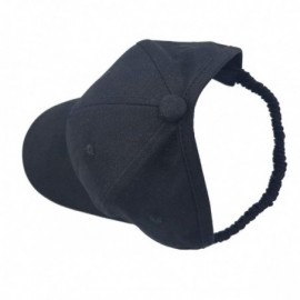 Baseball Caps Ponytail Backless Hats Baseball Cap Women Caps Elastic Visor Hat (Black) - Black - C918NGT7Y3I $15.42