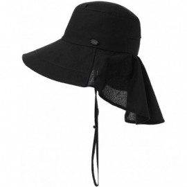 Sun Hats Womens Packable SPU 50 Summer Sun Bucket Ponytail Hat Outdoor Beach Hiking Chin Strap Floppy Safari 55-59CM - CV18SU...