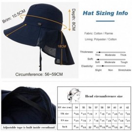 Sun Hats Womens Packable SPU 50 Summer Sun Bucket Ponytail Hat Outdoor Beach Hiking Chin Strap Floppy Safari 55-59CM - CV18SU...