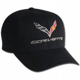 Baseball Caps Chevrolet C7 Corvette Men's Embroidered Hat - Black - CA18HKAO585 $42.01