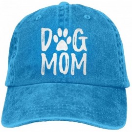 Baseball Caps Unisex Dog Mom Vintage Jeans Adjustable Baseball Cap Cotton Denim Dad Hat - Royalblue - C718GEWLH40 $15.12