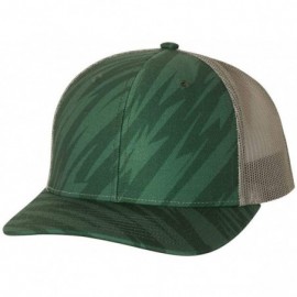 Baseball Caps Richardson Unisex 112 Trucker Adjustable Snapback Baseball Cap - Streak Dark Green/ Charcoal - C51889KQO39 $13.65