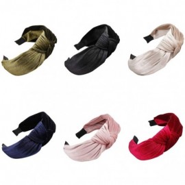 Headbands Women Velvet Bow Knot Hairband Cute Hair Accessories Hair Head Hoop Headband - Black - CG18U77R23Q $8.90