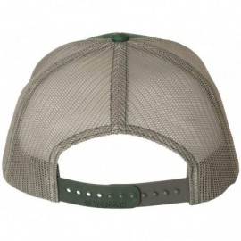 Baseball Caps Richardson Unisex 112 Trucker Adjustable Snapback Baseball Cap - Streak Dark Green/ Charcoal - C51889KQO39 $13.65