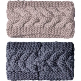 Cold Weather Headbands 4 Pcs Warm Winter Headband for Women Cable Crochet Turban Ear Warmer Headband Gifts - 02-4 Pack Winter...