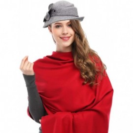 Bucket Hats Womens 1920s Vintage Wool Felt Cloche Bucket Bowler Hat Party Fashion Winter - Style2_gray - CK18A9M6GOW $21.21