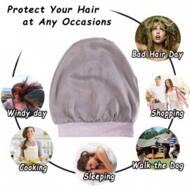 Skullies & Beanies Satin Silk Lined Sleep Cap Beanie Slap Hat - Gifts for Women - Light Blue - C518QMDACYQ $10.81