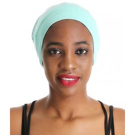 Skullies & Beanies Satin Silk Lined Sleep Cap Beanie Slap Hat - Gifts for Women - Light Blue - C518QMDACYQ $10.81