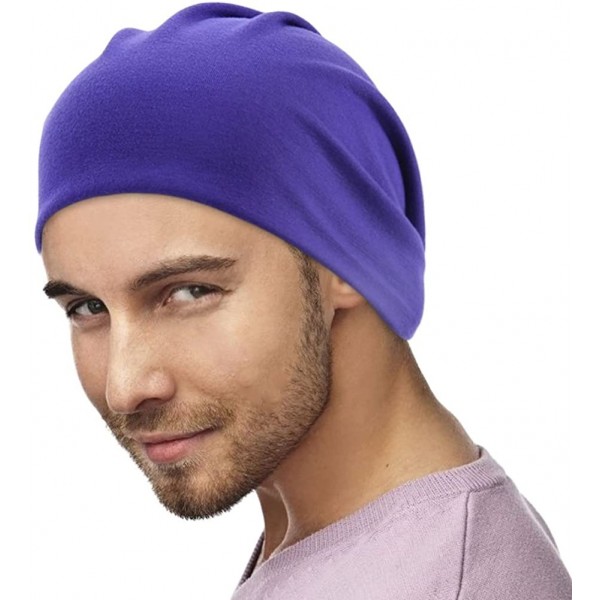 Skullies & Beanies Men Women Beanie Hat Skullcap Tuque Plain Color FFH393s02 - Violet - CV187HT29NA $12.28