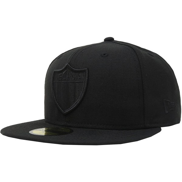 Baseball Caps Men's Club Necaxa Soccer Liga MX Fitted All Black Hat Cap - CW18CO5KQ00 $33.49